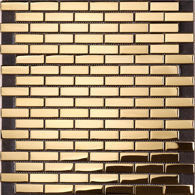 Azulejos de pared de mosaico de metal Golden Select para cocina