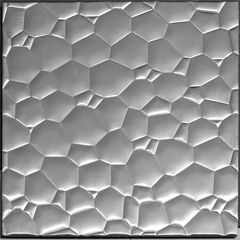 Azulejos decorativos de la pared exterior de la superficie convexa de plata para la pared posterior