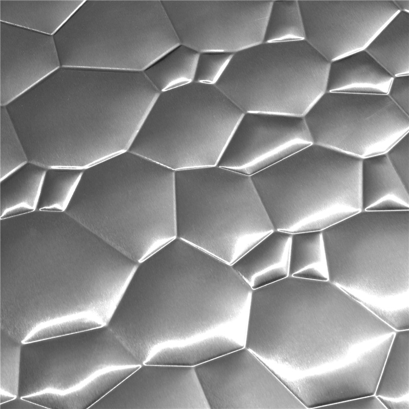 Azulejos decorativos de la pared exterior de la superficie convexa de plata para la pared posterior