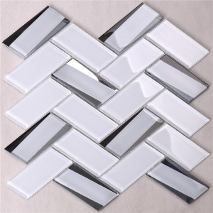 HMB37 Suministro de fábrica Tejas de mosaico de vidrio de porcelana de cristal