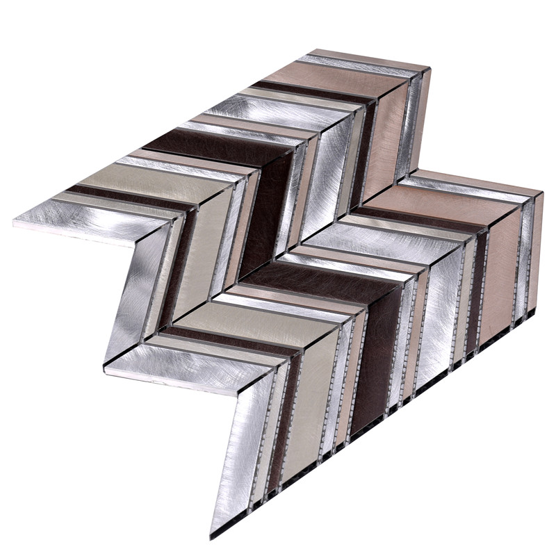 Tiras decorativas de cristal de la teja de la mezcla de aleación de aluminio gris HLC27 para la parte posterior del chapoteo de la cocina