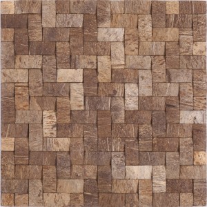 Tejas de mosaico cuadradas naturales de Shell del coco de YK03 tejas de mosaico de madera