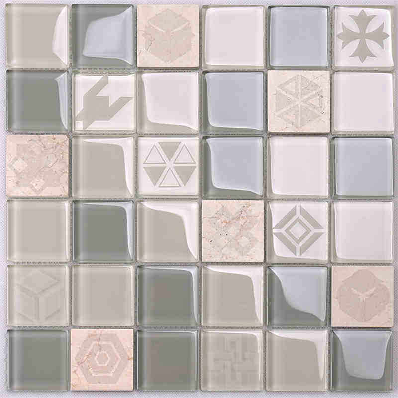 Nuevo diseño Patrón Cristal Mezcla de vidrio Mármol de mármol Azulejo mosaico de oro Azulejo de oro Azulejo de oro negro Azulejo de porcelana de oro Calacatta Para la cocina Backsplash