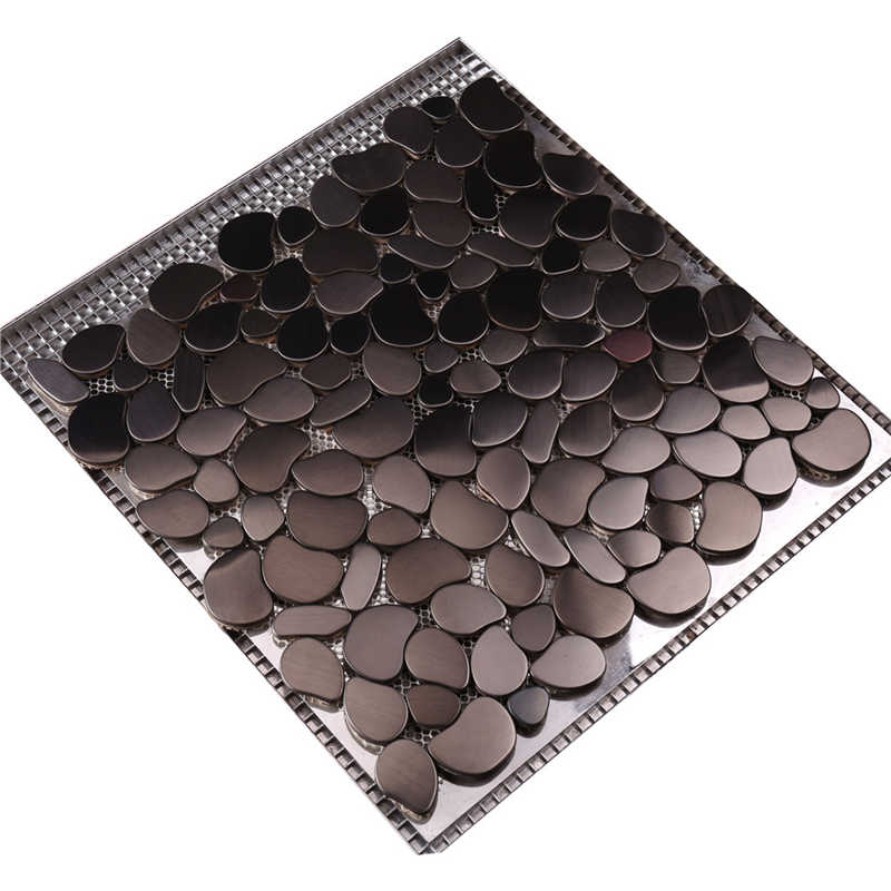 Matt 304Azulejos de pared de mosaico irregular de acero inoxidable