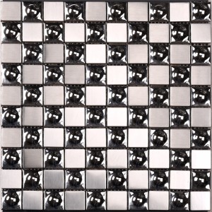 Azulejo mosaico de cerámica SUS304 esmaltado para decoración de pared HSW-18016